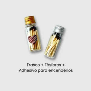frasco con fosforos y adhesivo para encenderlo (15ml)